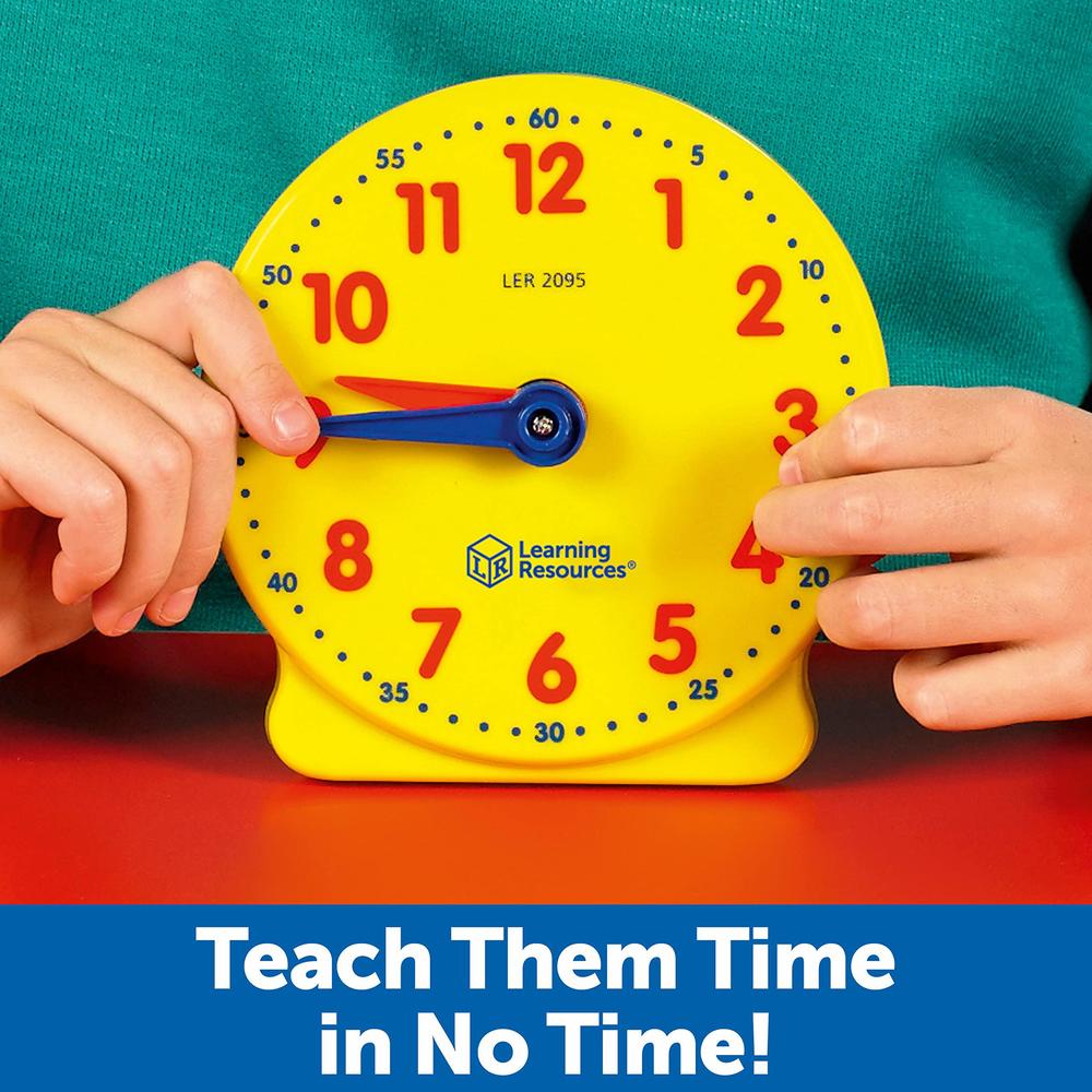 learning resources big time student clock, teaching & demonstration clock, develops time and early math skills, ages 5+, cloc