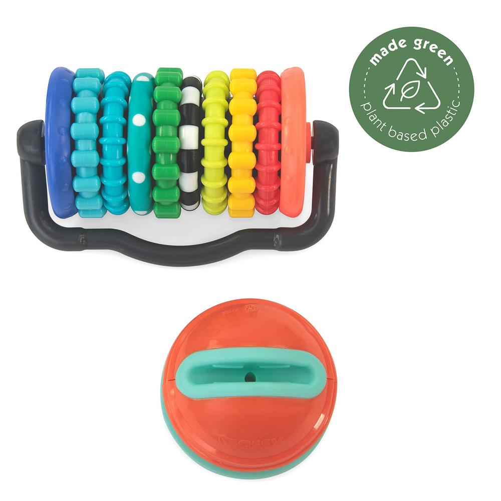 sassy eco-spinning rings tray toy