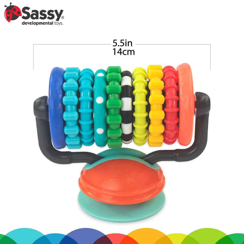 sassy eco-spinning rings tray toy
