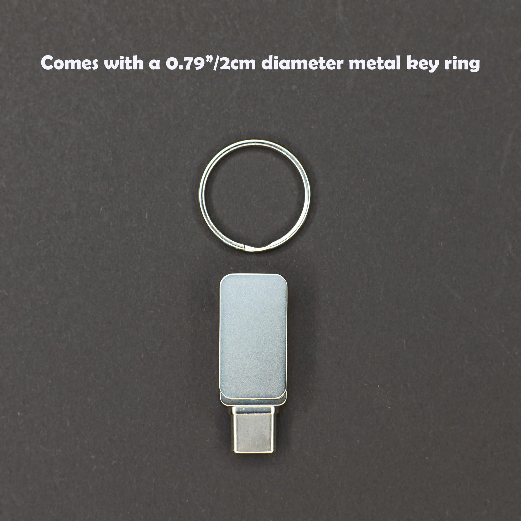 yinow tiny usb c flash thumb drive otg memory stick dual usb a 3.1 and type c, mini metal silver u-key 64gb