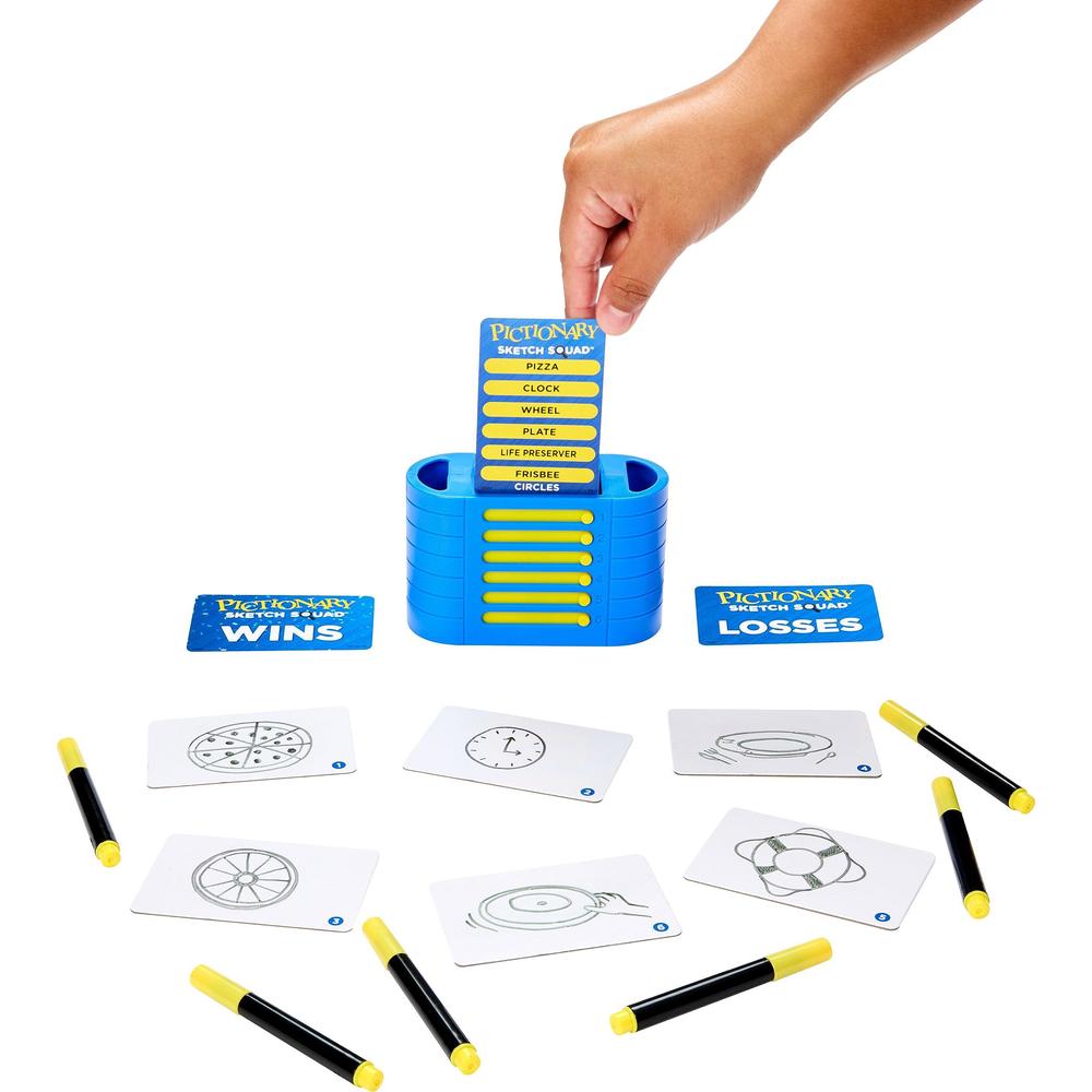 mattel games pictionary sketch squad cooperative party game for adults ...