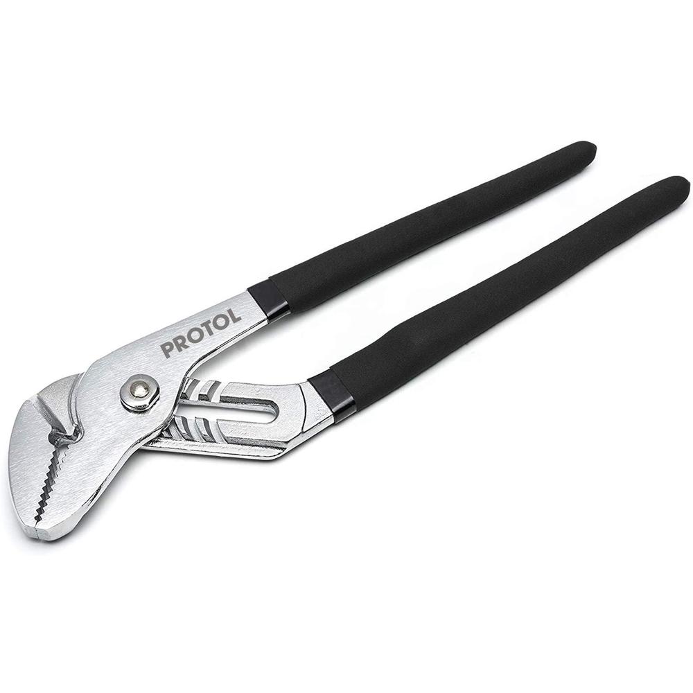 protol 8" inches grove joint pliers corrosion resistant carbon steel tongs pliers - straight jaw design with chrome steel con