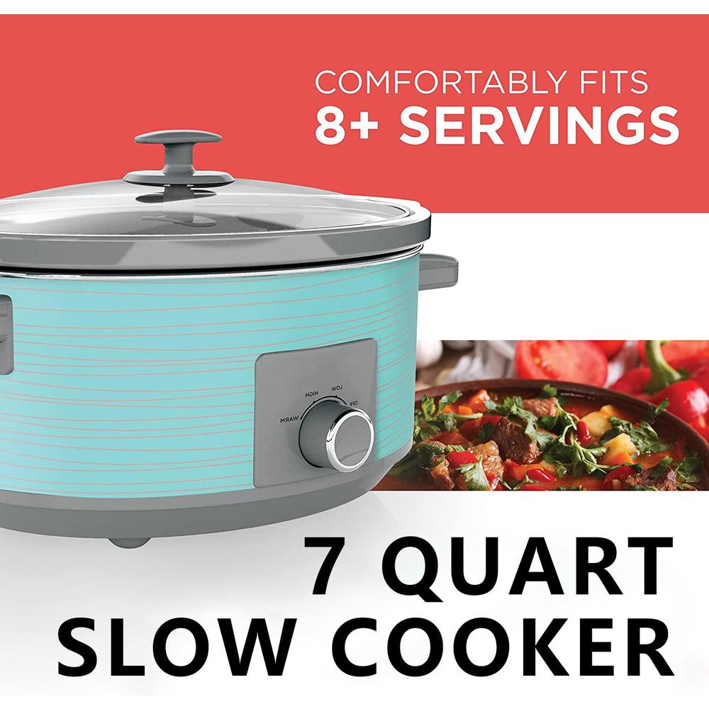 NOZAYA 7 quart electric slow cooker - for the whole family with room