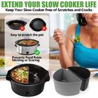 anlinkshine RNAB0BYXJTG3D silicone slow cooker divider liners compatible  with crockpot 6qt, reusable slow cooker crock pot divider insert (2 in 1)