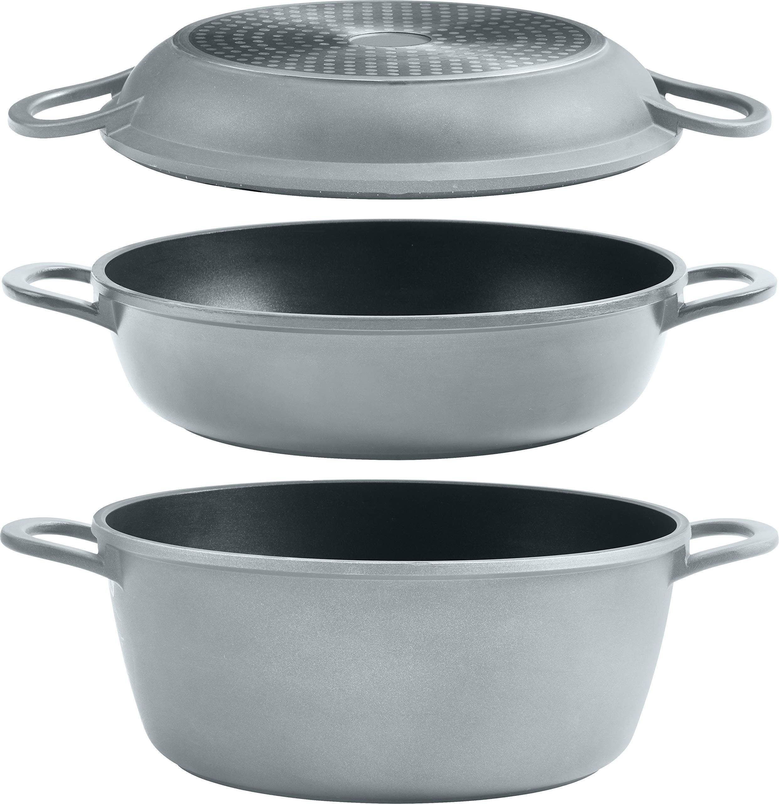 trudeau 11-inch 5-in-1 multi-cooker, grey, 4 quarts (80119102)