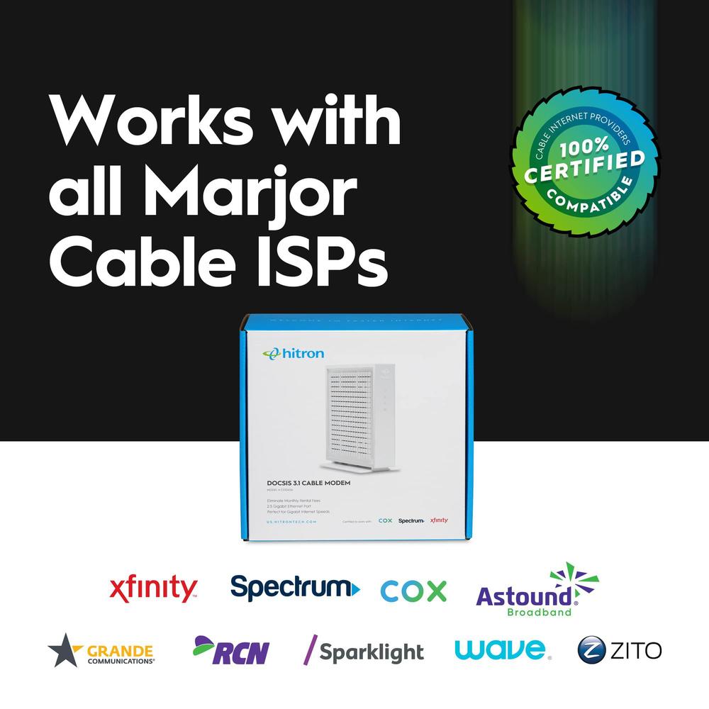 Small Router Internet Hitron Hitron hitron coda56 multi-gigabit docsis 3.1 modem | pairs with any ...