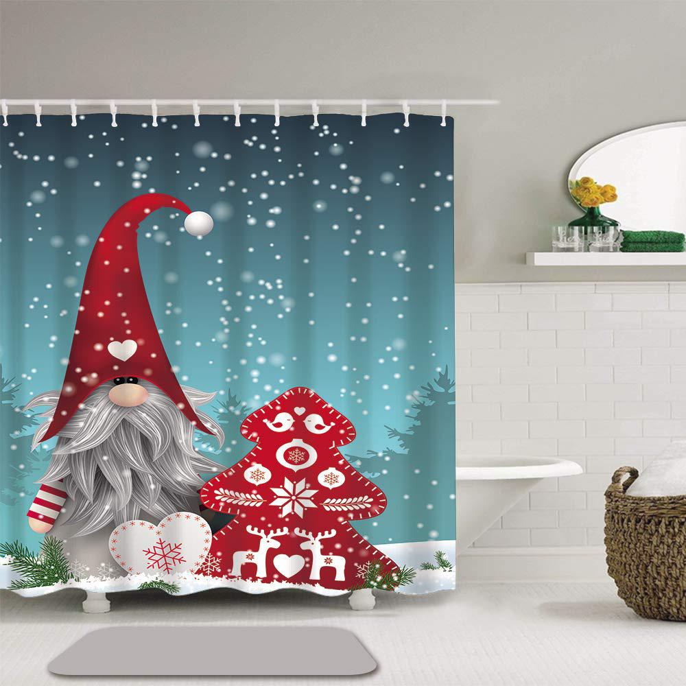 abili shower curtain lovely sprite christmas gnome snowman snow snowflake merry christmas tree red bells bathroom curtain wat