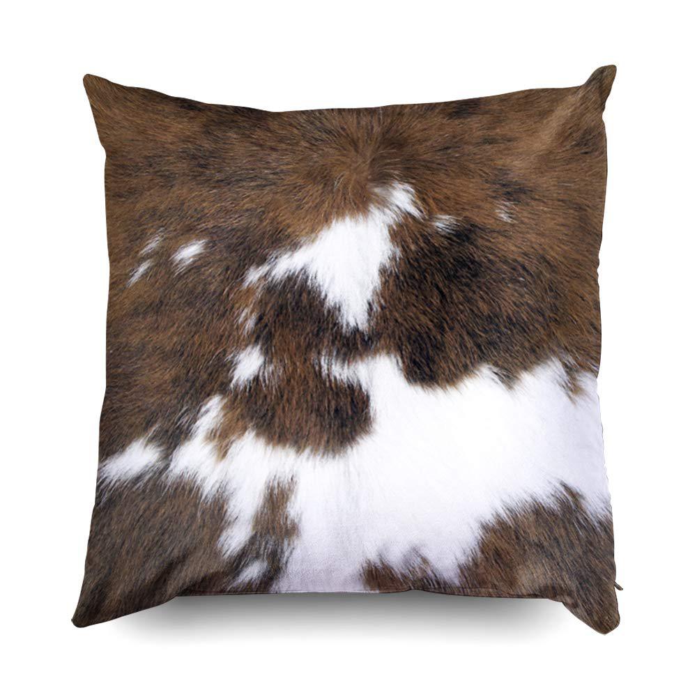 tomwish 2 packs hidden zippered pillowcase christmas cowhide accent printing 18x18inch,decorative throw custom cotton pillow 