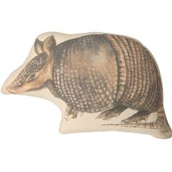 rod\'s manual ssharm armadillo shaped pillow, 15 x 11 inch, brown