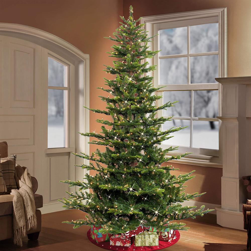 puleo international 6.5 foot pre-lit aspen fir artificial christmas tree with 500 ul listed clear lights, green