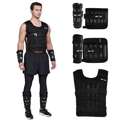 LEK&#195;&#132;RO Adjustable Weighted Vest Set with Arm Weights and Leg Weights, Weight Training Workout Set, Weights Jacket & Wrist Weights & Ank