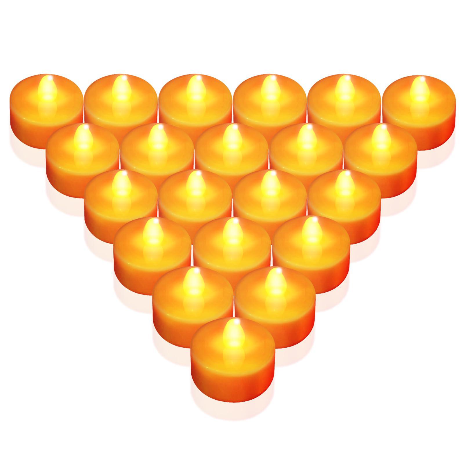 YASUOO flameless, led tea light candles with battery-powered wedding decorations for parties events tealight candles (24 pack)