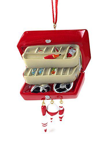 kurt s. adler tackle box with bobbers and lures fishing christmas tree ornament decoration new, resin