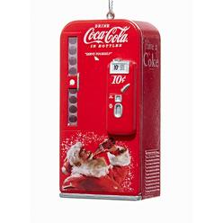 kurt s. adler vintage coca cola vending machine with santa christmas tree ornament coke new
