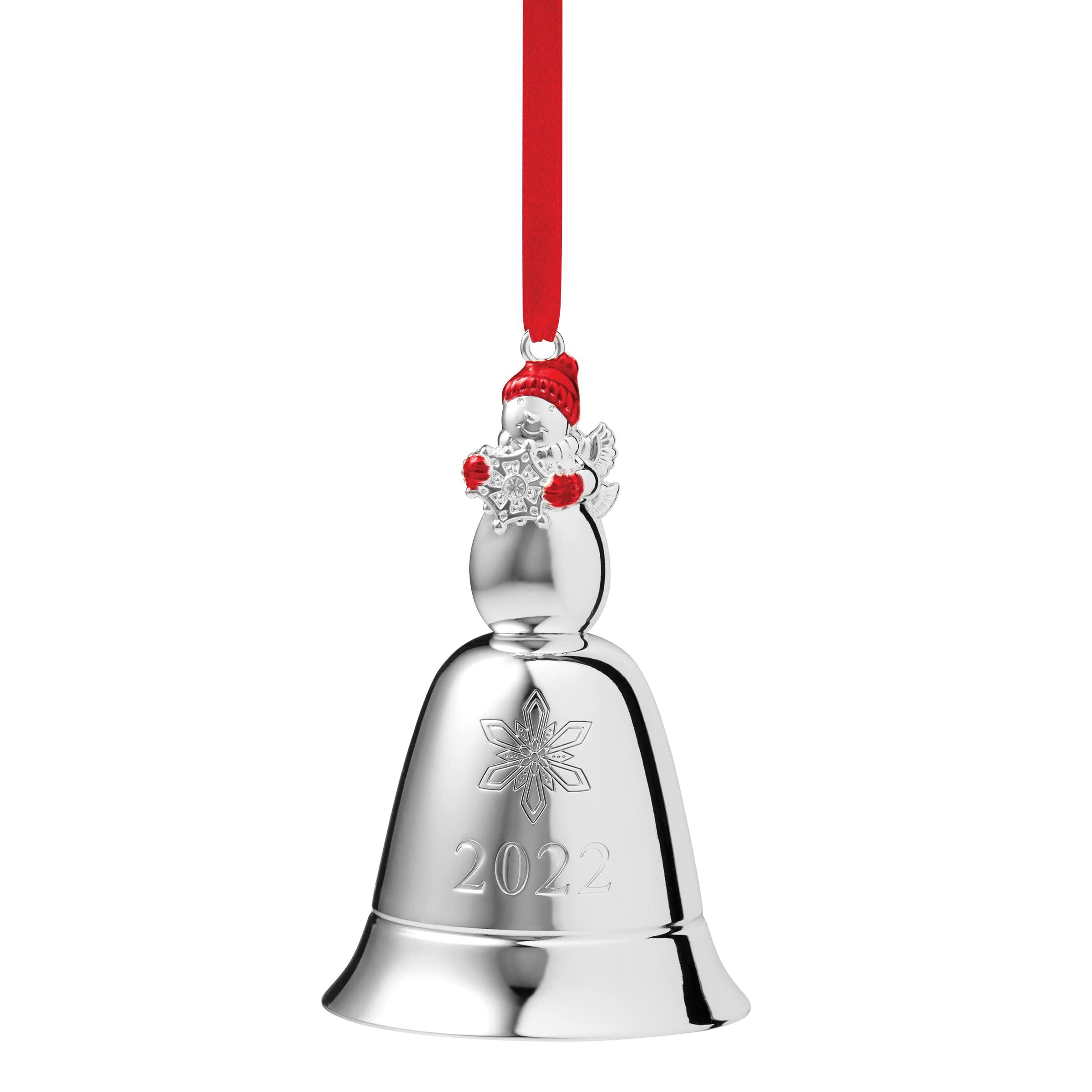 lenox 2022 annual musical bell ornament, 0.50, metallic