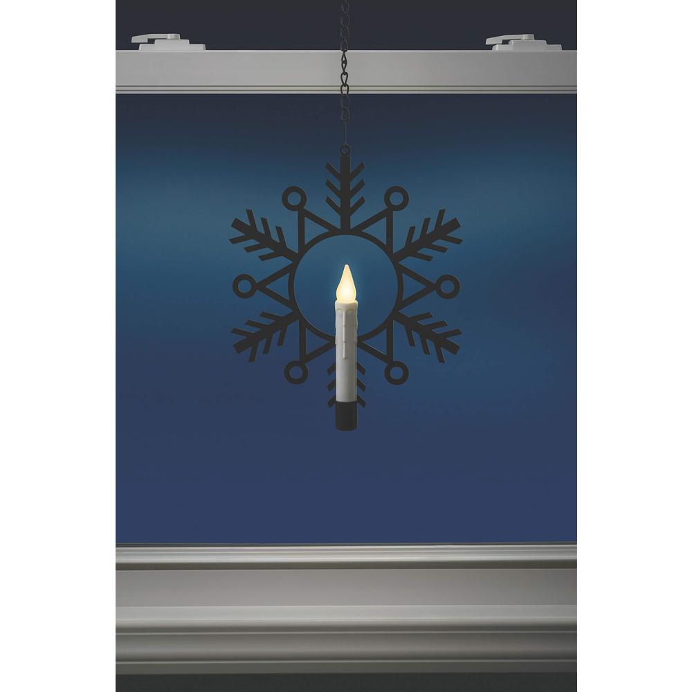 xodus innovations cw1500a battery powered metal snowflake window wreath with warm white flickering flameless candle light and