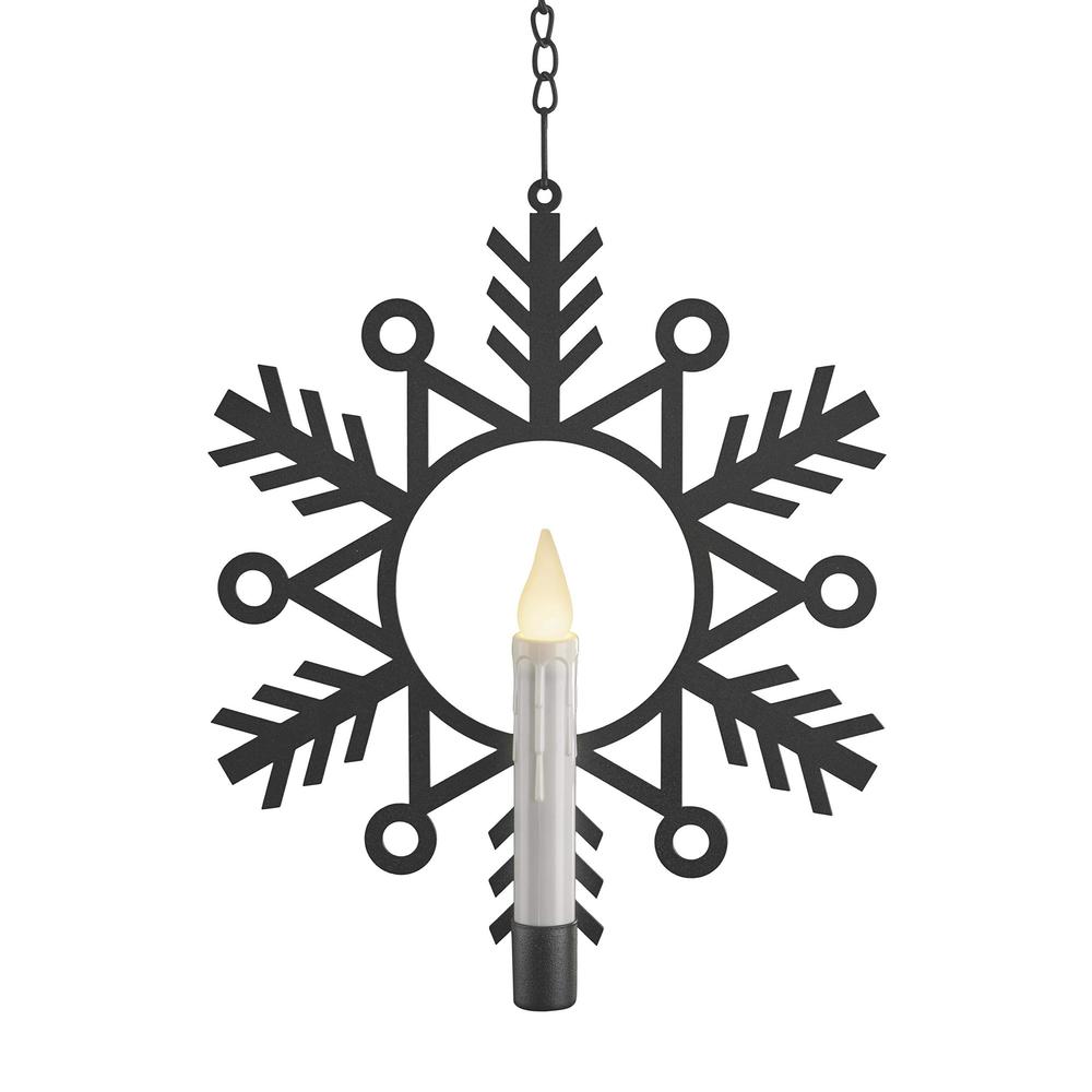 xodus innovations cw1500a battery powered metal snowflake window wreath with warm white flickering flameless candle light and