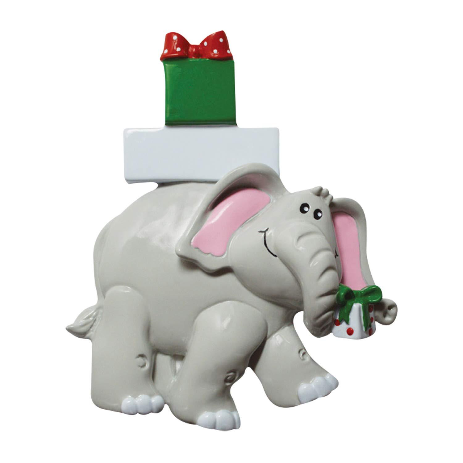 Ornaments by Elves personalized gift boxes elephant christmas ornaments 2023 - customized cute elephant decorations ornaments with gift box on t
