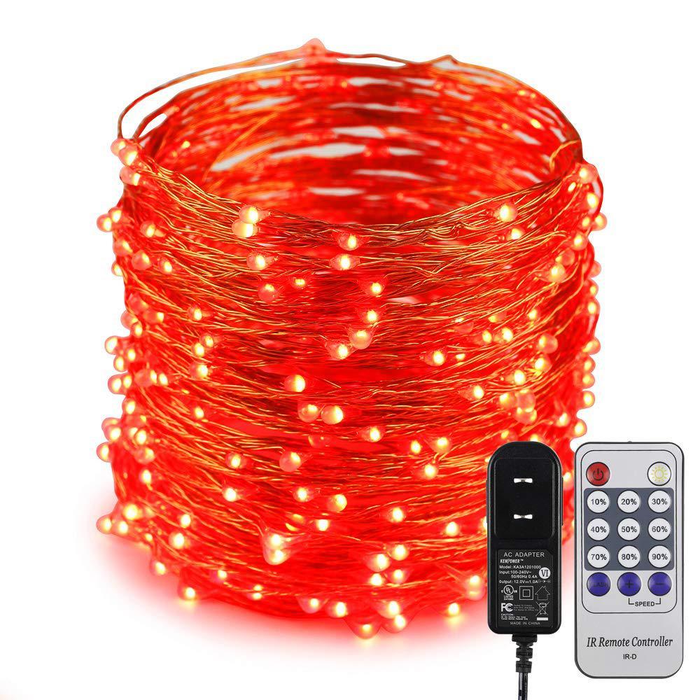 er chen fairy lights plug in, 99ft/30m 300 led starry string lights outdoor/indoor waterproof copper wire decorative lights f