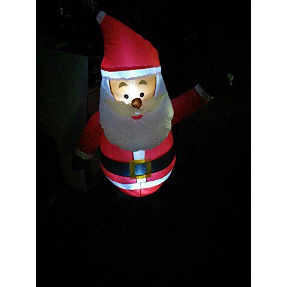 nicky bigs novelties 4ft african american black santa claus 4' inflatable 48 inch ethnic christmas holiday yard decoration