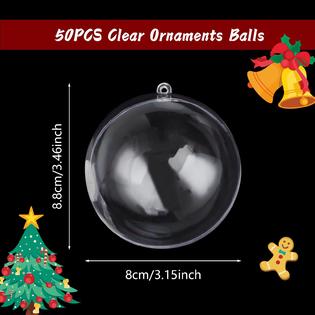 oungy 50 pcs clear plastic ornaments for craft fillable balls