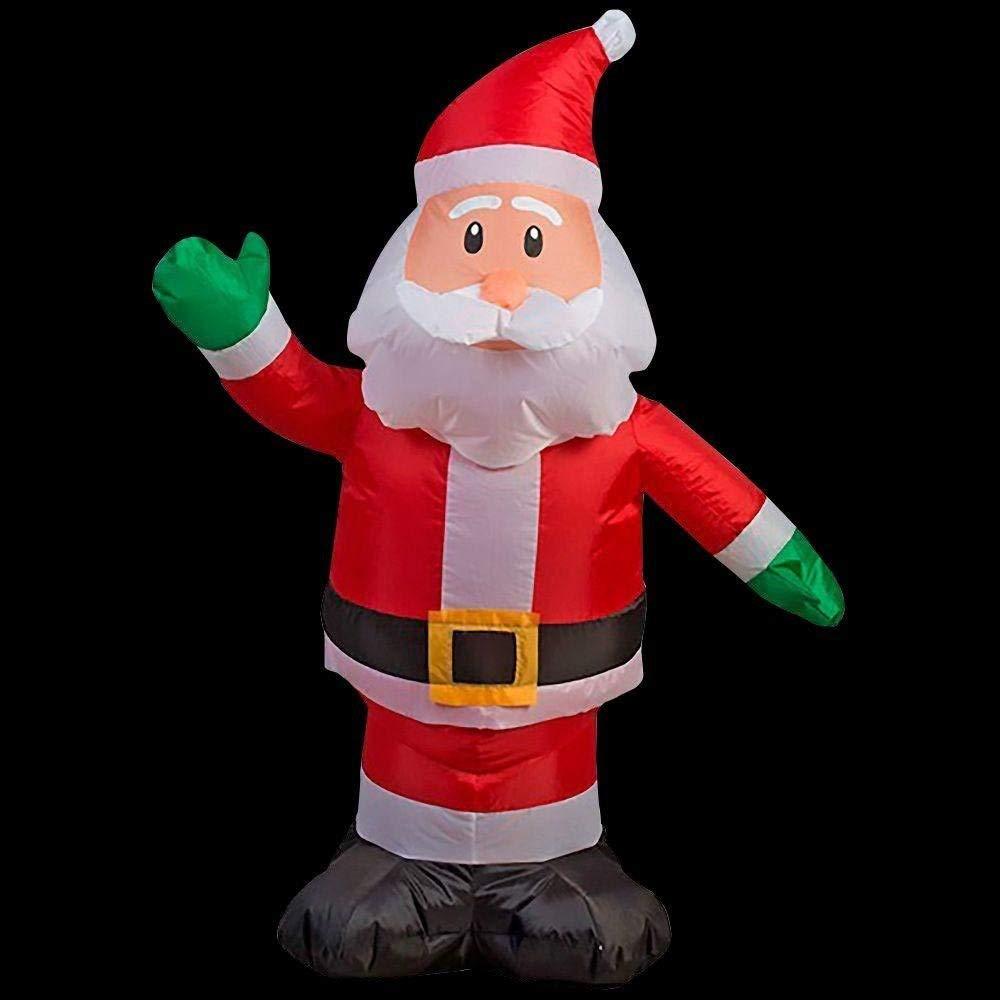 Gemmy home accents holiday 30.32 in. w x 17.72 in. d x 42.13 in. h lighted inflatable outdoor santa