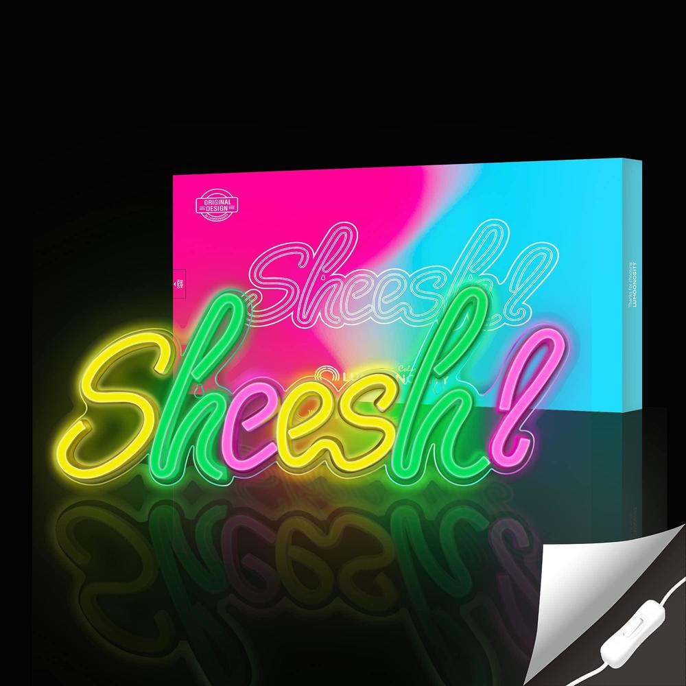 lumoonosity sheesh neon sign - meme sheesh led neon lights for gamers ...