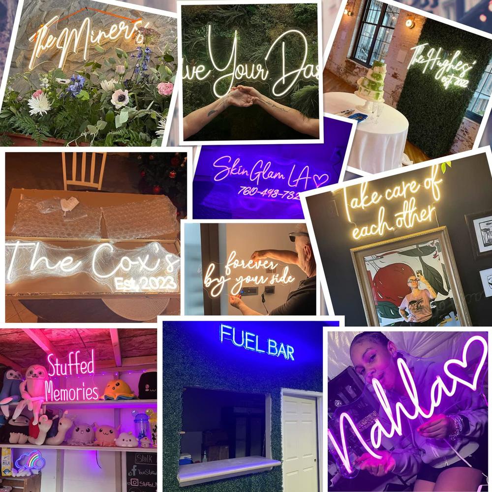 Yatvro custom neon signs,personalized dimmable led neon signs for family birthday bar wedding party night light&company logo or busi