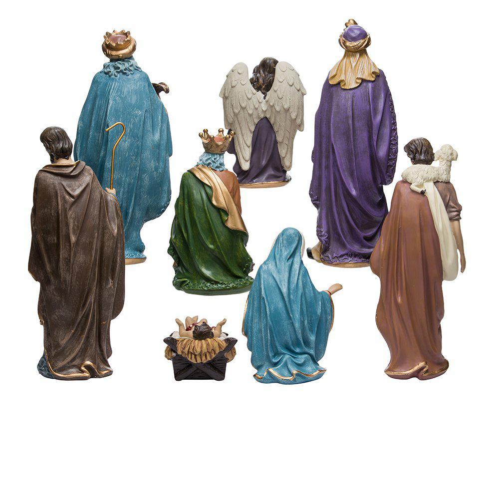 Kurt S. Adler kurt adler resin nativity figurine set, 9-inch, set of 8