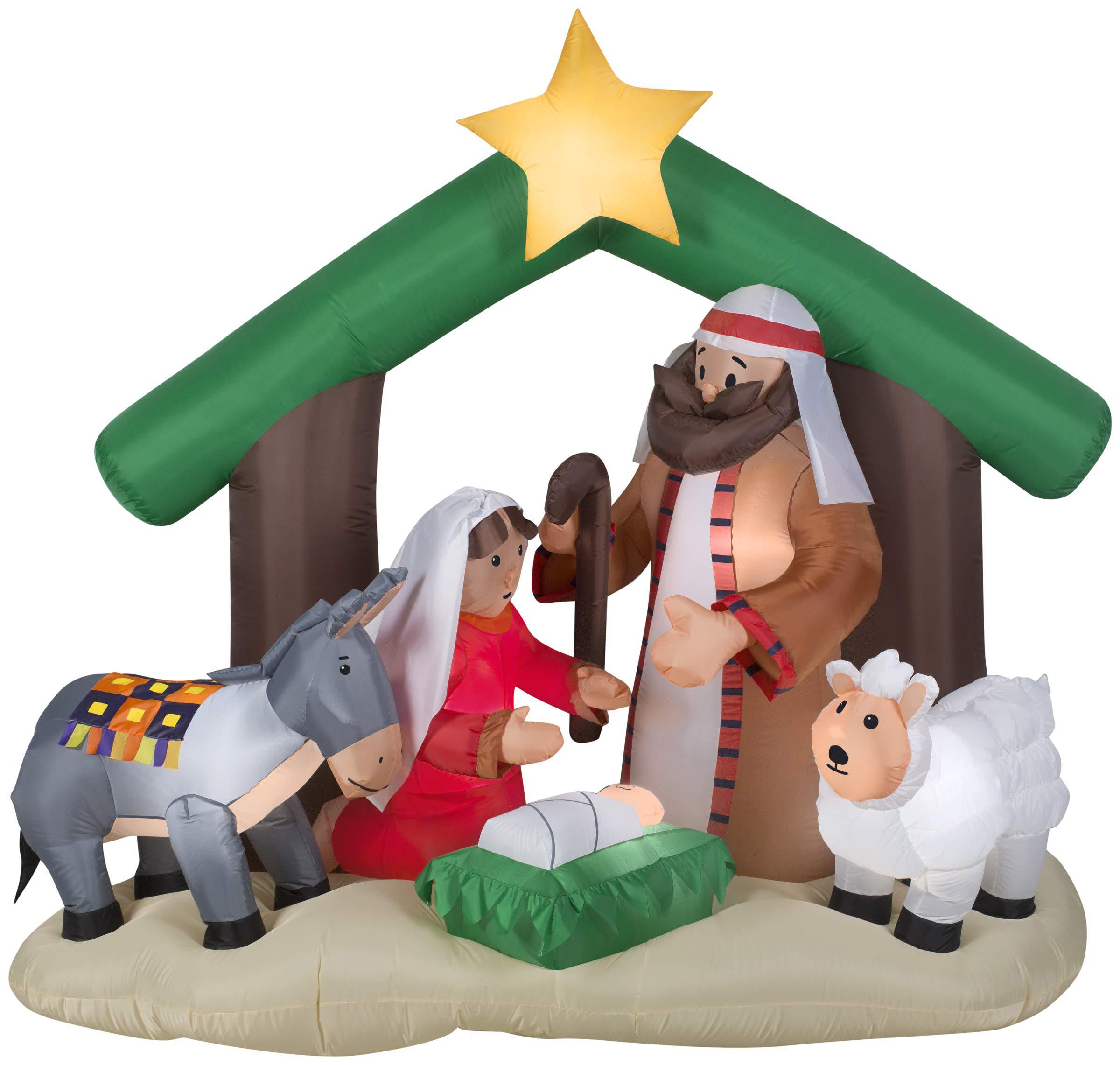 gemmy inflatables holy family nativity scene