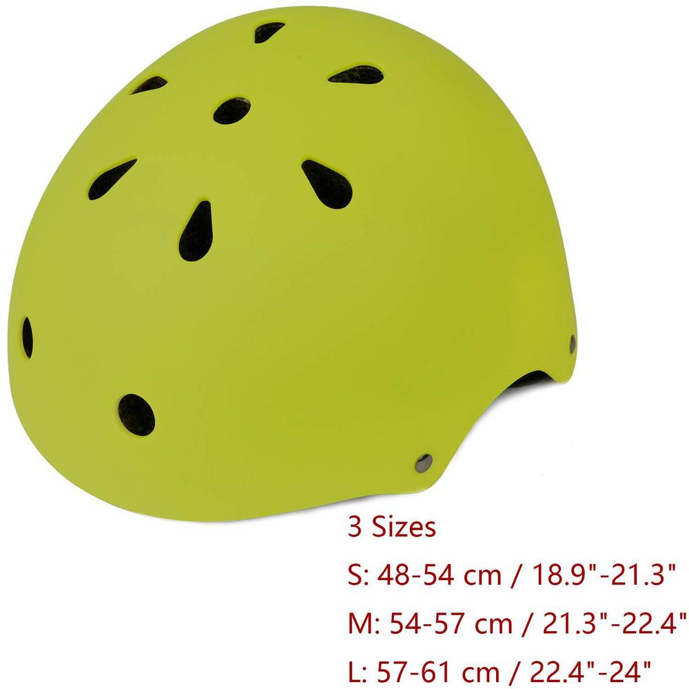 ouwoer kids bike helmet, adjustable and multi-sport, from toddler to youth, 3 sizes (green)