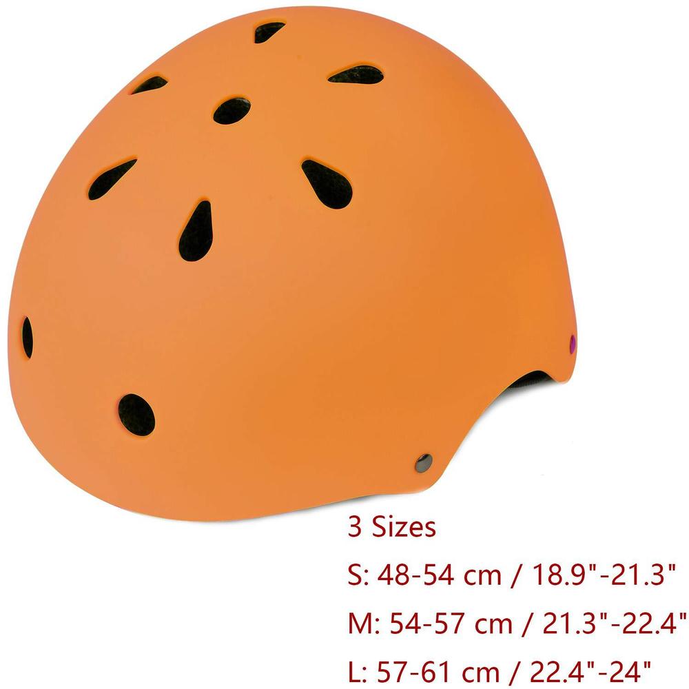 ouwoer kids bike helmet, adjustable and multi-sport, from toddler to youth, 3 sizes (orange)