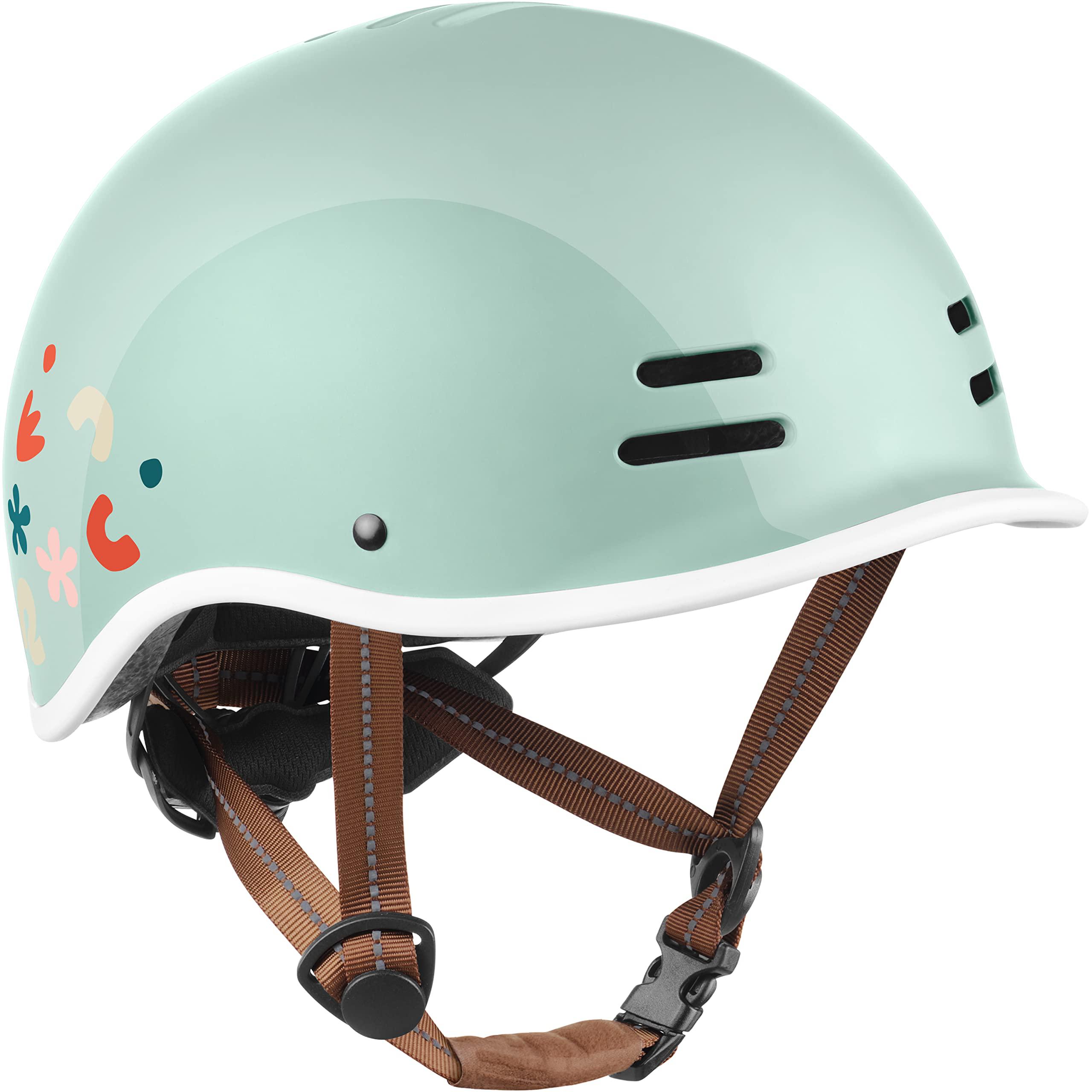 retrospec remi kids' bike helmet for youth boys & girls- bicycle helmet with built-in visor and adjustable reflective straps 
