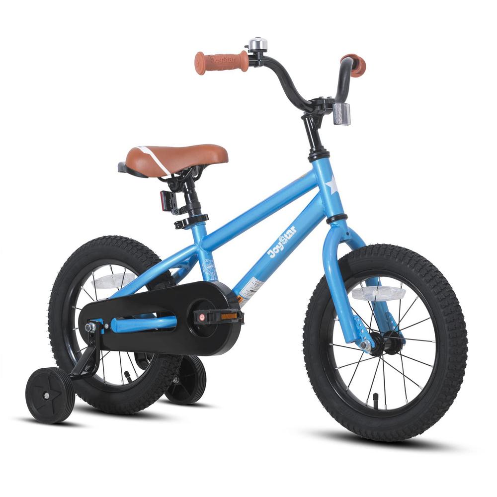 joystar 14 inch kids bike for 3 4 5 years boys girls gifts children bicycle with training wheels coater brake bmx style blue