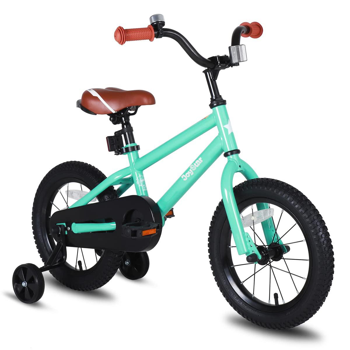 joystar 14 inch kids bike for boys girls 3 4 5 years old ages toddler bicycle with training wheels children bikes with foot b