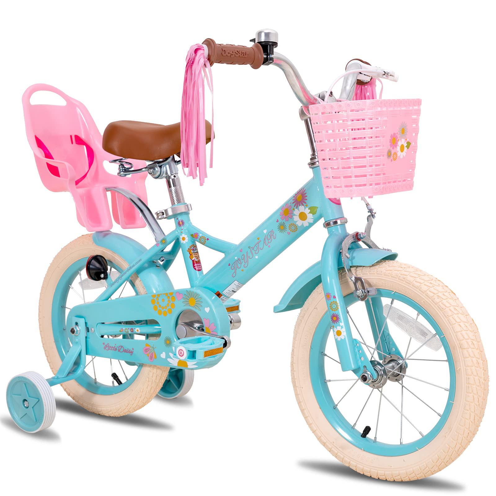 joystar little daisy 12 inch kids bike for 2 3 4 years girls toddler with training wheels princess kids bicycle with basket s