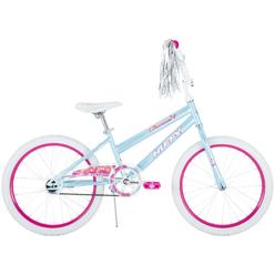 huffy illuminate 20 girls bike with kickstand, light blue