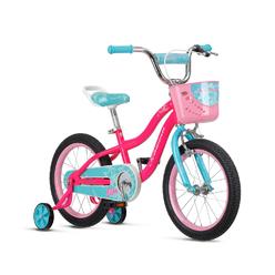 schwinn koen & elm toddler and kids bike, for girls and boys, 16-inch wheels, bmx style, with saddle handle, training wheels 