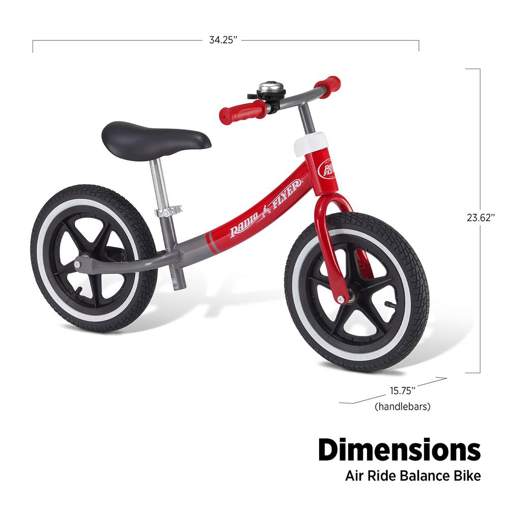radio flyer air ride balance bike, toddler bike, ages 1.5-5 ( exclusive), toddler bike