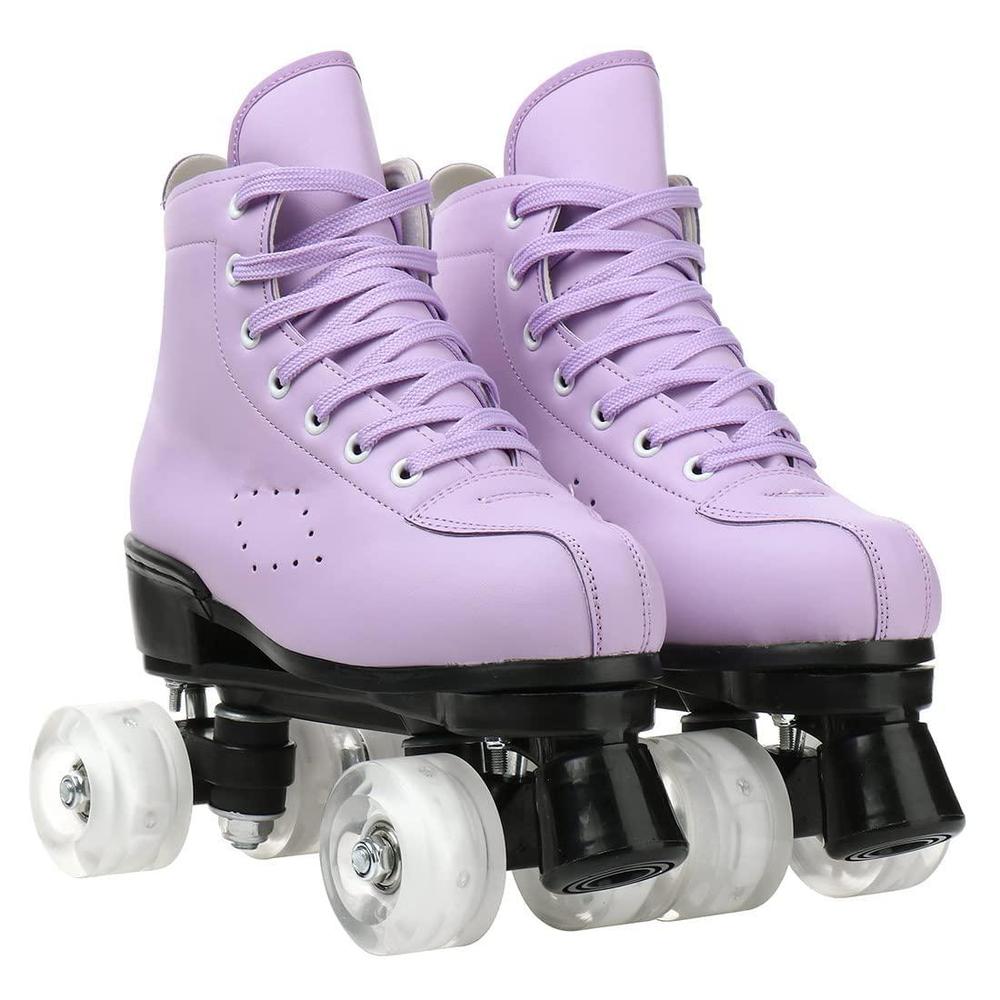 risup roller skates for women and men cowhide high-top shoes classic double-row roller skates four-wheel roller skates for me