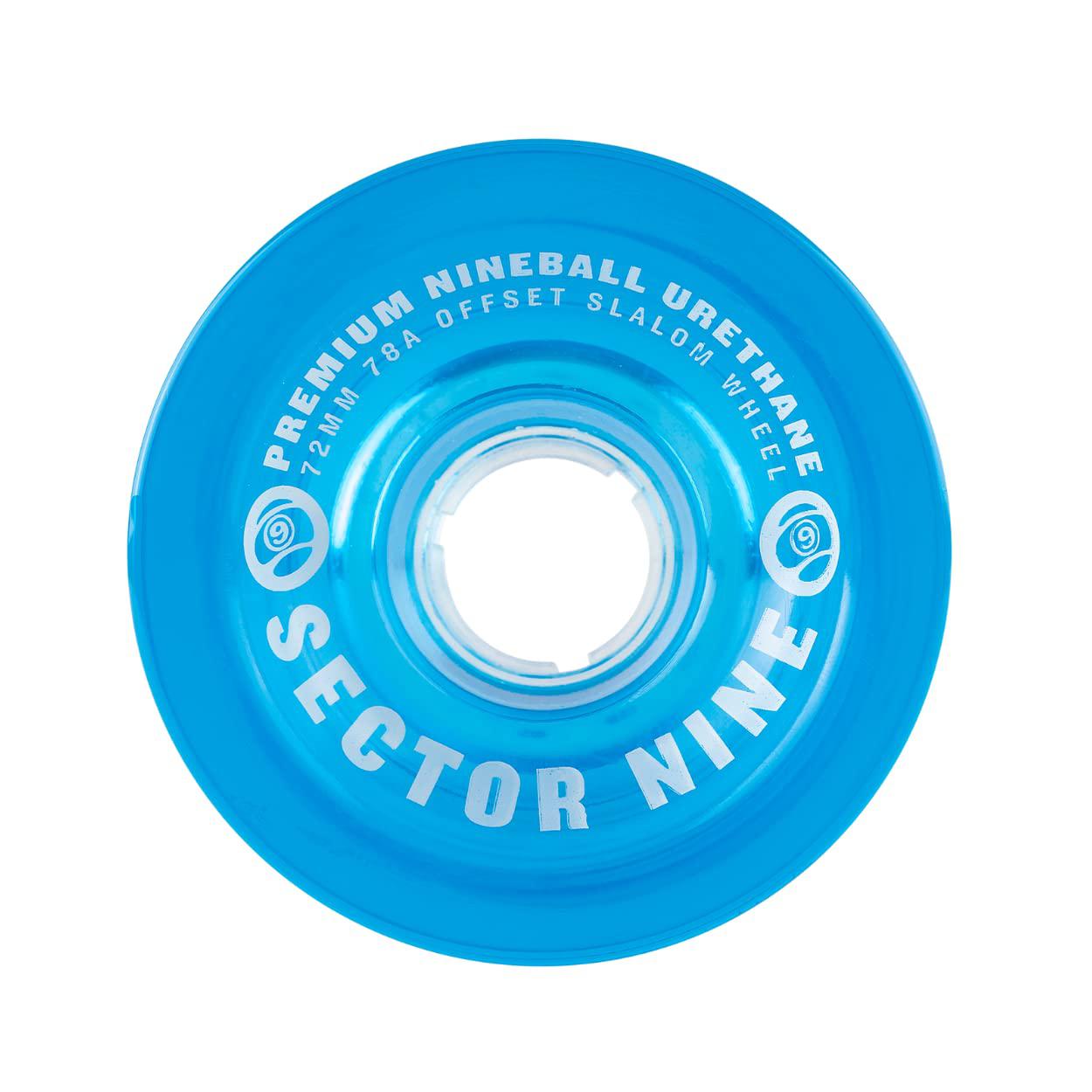 sector 9 unisex 72mm 78a nineball wheel set, adult, blue, 72mm