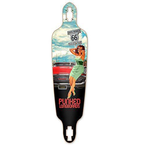 yocaher route 66 series skateboard longboard drop through deck only - rte 66