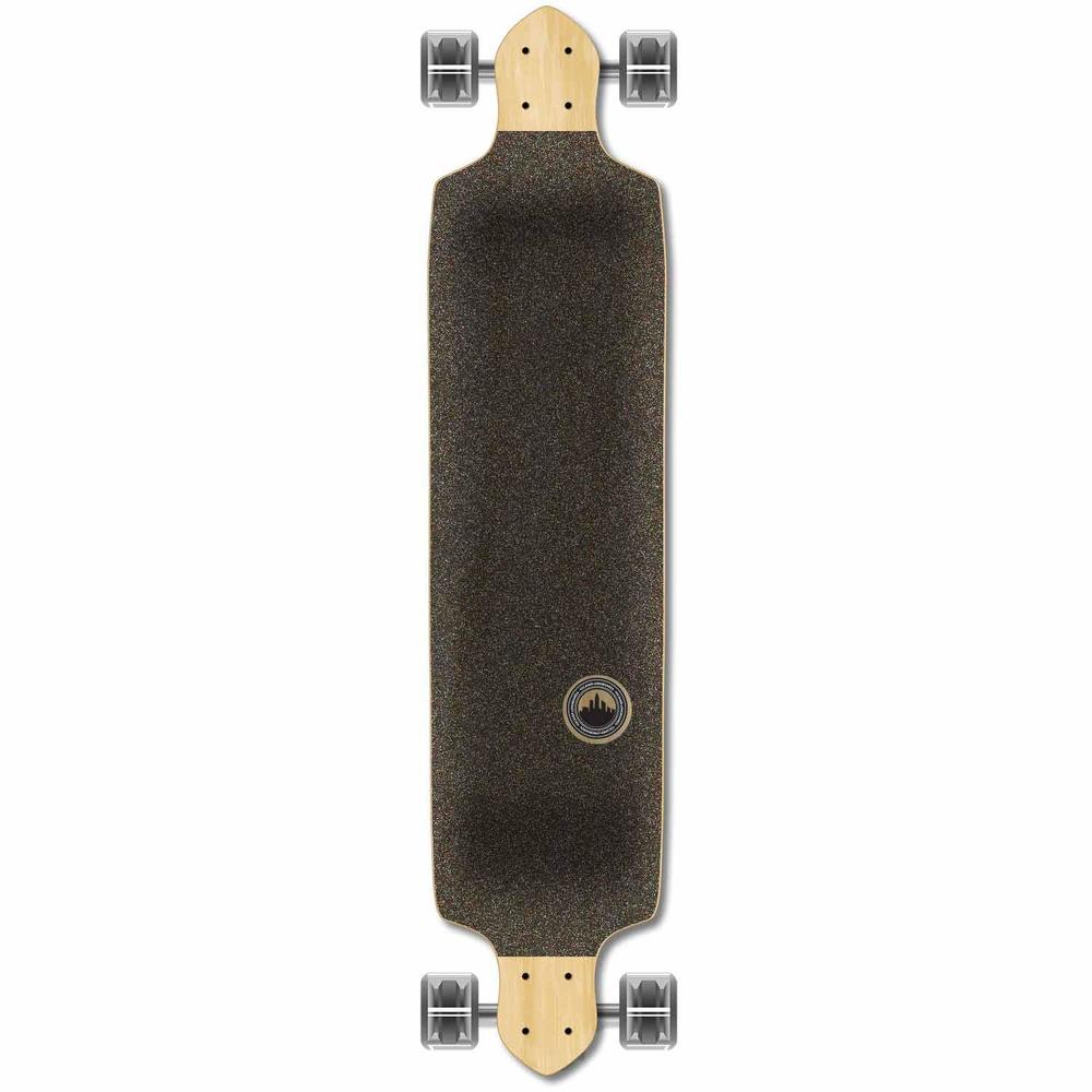 yocaher geometric series longboard complete cruiser and decks available for all shapes (complete - drop down - geometric gree