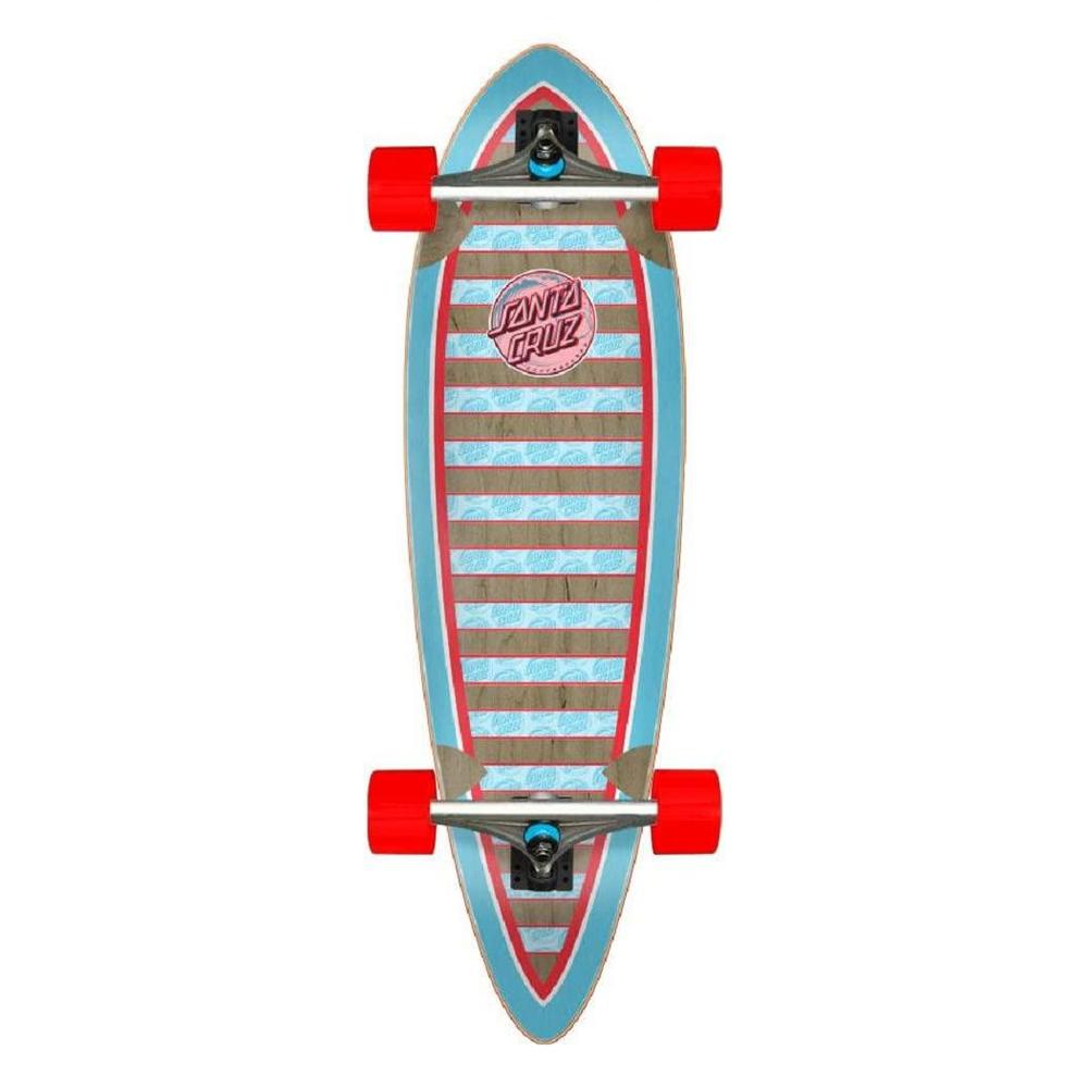 santa cruz skateboards decoder wave pintail longboard cruiser, 9.2" x 33"