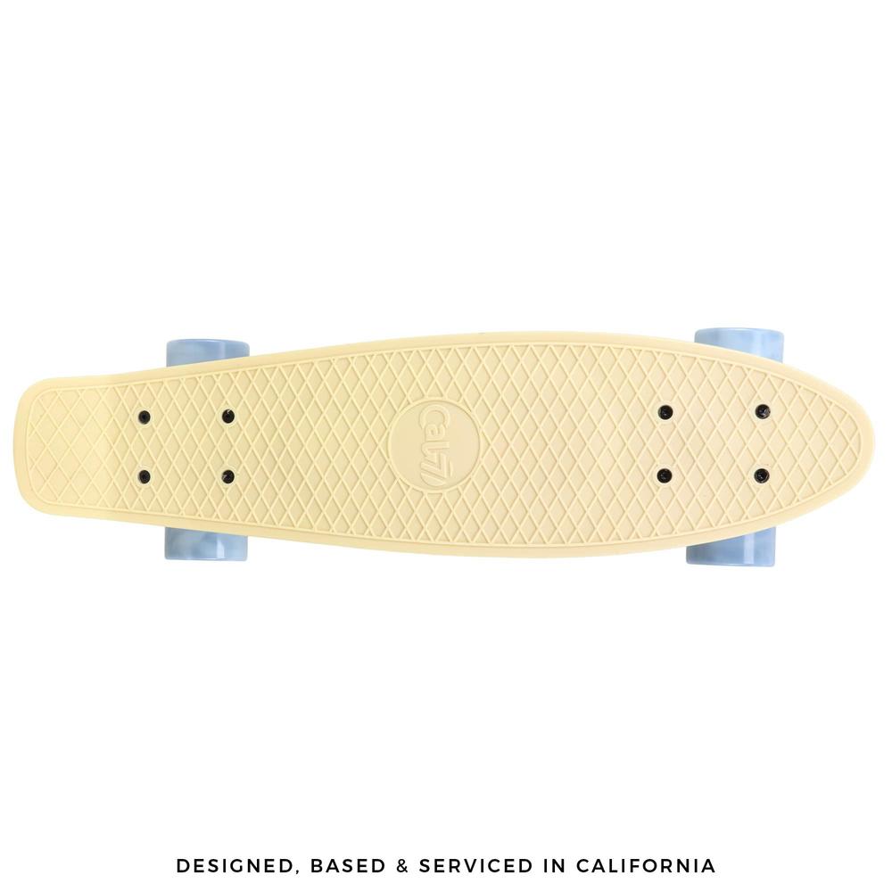 cal 7 22.5-inch mini cruiser skateboard swirl wheels (snowdrop)