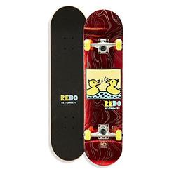 redo skateboard co. redo skateboard 31" x 7.675" eye candy pop barking ducks complete skateboard for boys girls kids adults