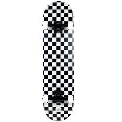 krown rookie checker skateboard, black/white, 7.75"