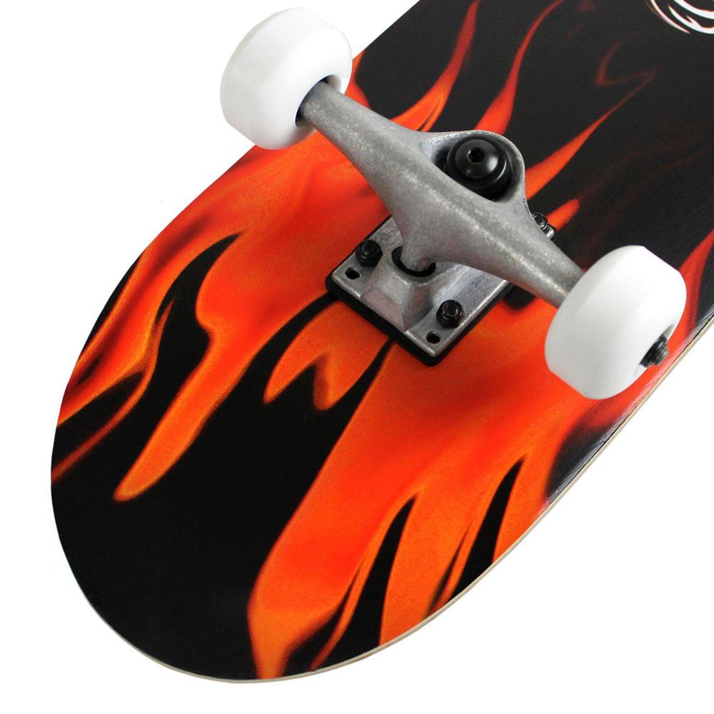 krown rookie complete skateboard,red flame