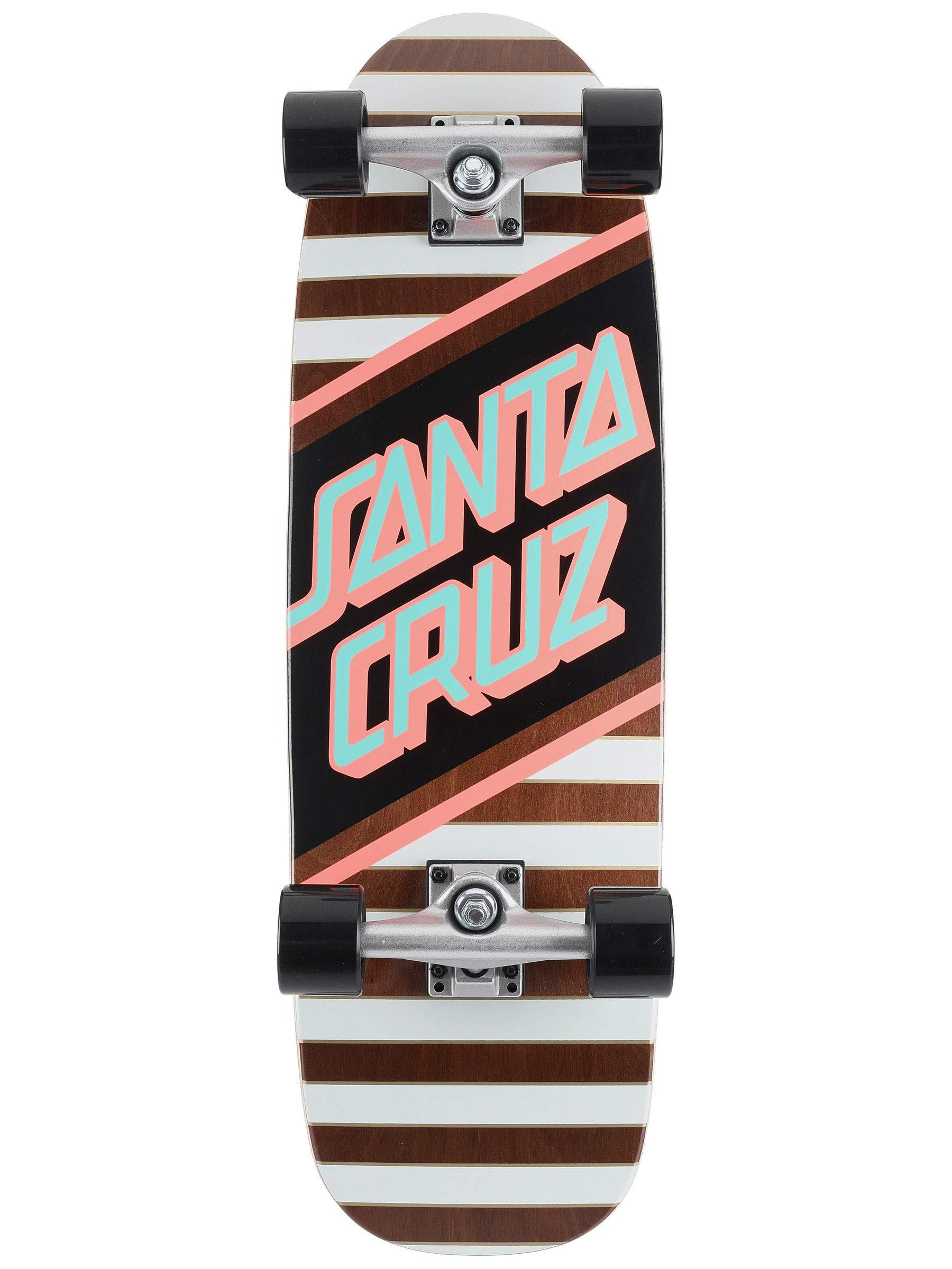santa cruz street cruzer complete skateboard, 29.05" x 8.79", black/pink