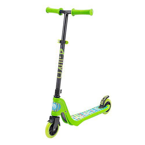 Flybar Inc. flybar aero kids scooter - 2 wheel scooter, adjustable handles, rear brake, durable, folding scooter, easy grip deck, outdoor
